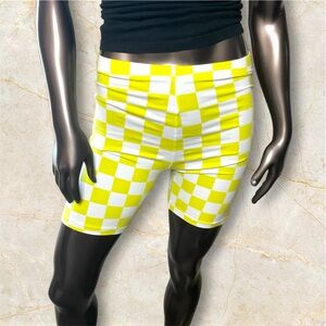 Checkered Biker Shorts